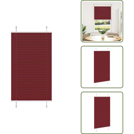 vidaXL Plissee Bordeauxrot 75x100 cm Stoffbreite 74,4 cm Polyester (1/5)