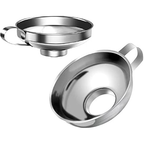 imbuti a larga apertura in acciaio inox per marmellata, liquidi, oli, polveri, fagioli - (1/5)