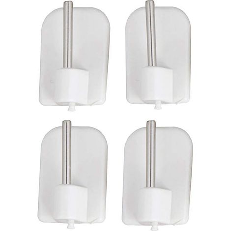 ATELIERS 28 Supports - Crochets adhésifs/Autocollant pour Tringle de vitrage - Lot de 4 (Blanc) (1/2)