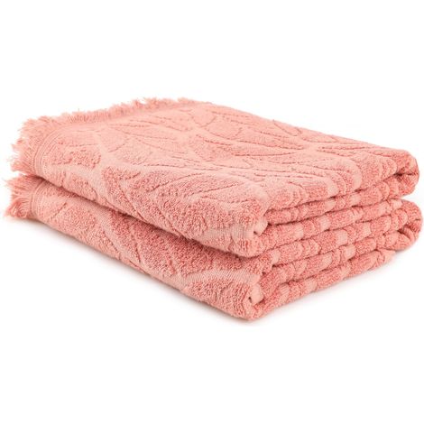 Toalla de baño, toalla de ducha, toalla de sauna. Set 100% Algodón Salmon (1/3)