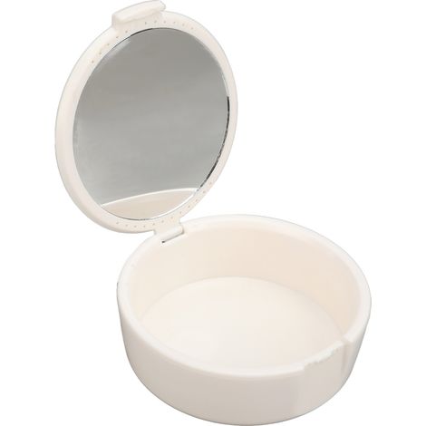 Boîte de rangement professionnelle étanche et sécurisée pour prothèses dentaires et appareils orthodontiques, avec miroir. (1/5)