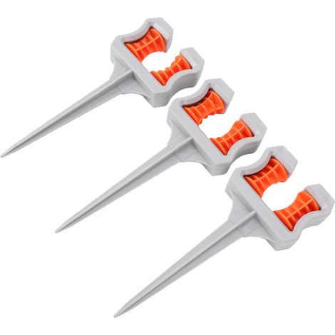 Lot de 3 piquets de guidage pour tuyau d'arrosage extérieur, en ABS antirouille, pour enrouleur de tuyau d'arrosage. (1/5)