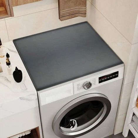 Tapis de Séchage pour Dessus de Sèche-Linge en Silicone pour Lave-Linge et Sèche-Linge Housse Supérieure pour Machine à Laver Gris (1/5)