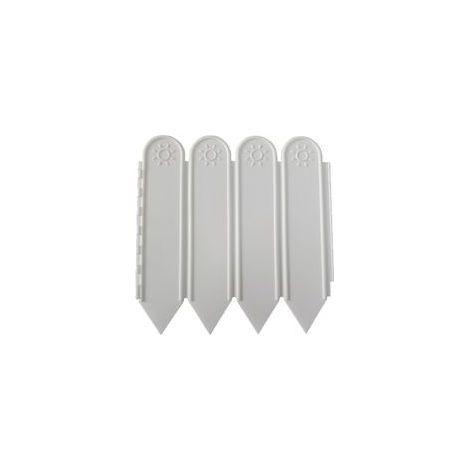 Bordura da giardino pavimentata da 2 m – Resistente alle intemperie – Altezza 15 cm – Per delimitare aiuole e vialetti – Bianca (1/4)