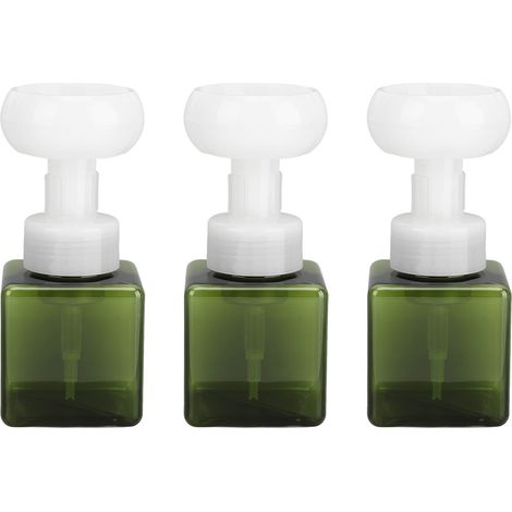 3-teiliger, blütenförmiger, tragbarer Schaumspender, 250 ml, dunkelgrün (1/5)