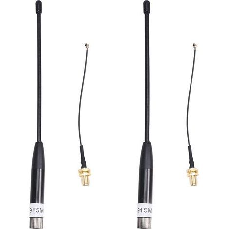Convient pour deux antennes 915 MHz, gain de 8 dBi, antennes fouet flexibles longue portée, avec câble adaptateur SMA, interface SMA omnidirectionnelle, convient aux antennes maillées. (1/5)