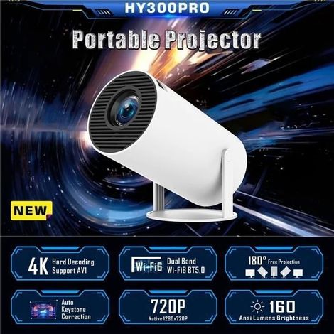 Vidéoprojecteur de Android 11.0 2.4G / 5G WiFi 6 Bluetooth 5.0 1280x720P Projecteur cinéma maison (1/5)