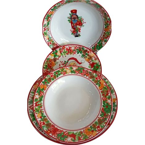 Fade Xmass Happyness servizio piatti 19 pezzi porcellana