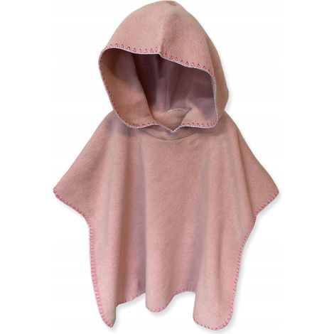 Mantello per bambini 104-110 asciugamano poncho con cappuccio piscina, spiaggia WF rosa (1/5)