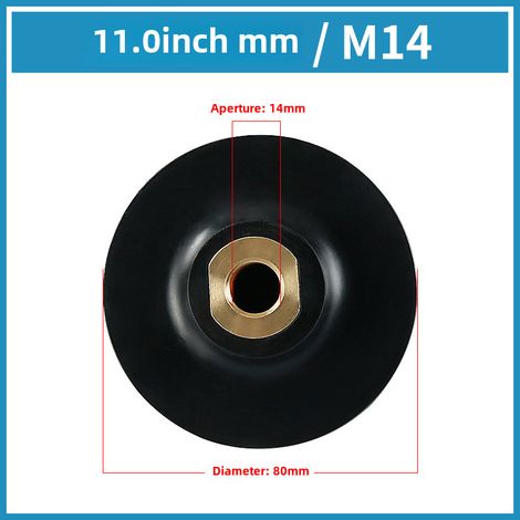 Cabezal de lijado de goma suave y flexible, junta flexible, amoladora angular, placa adhesiva para amoladora de pavimentos, ventosa autoadhesiva (8 cm de diámetro, abertura M14). (1/5)