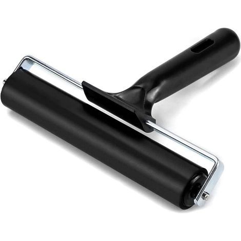 Rouleau encreur, Rouleau de caoutchouc Brayer pour impression, papier peint, encre linogravure, 15 cm (1/5)