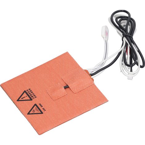 Plaque chauffante silicone 10x10cm 24V 60W, conductivité thermique optimale, flexible, pour imprimante 3D Voron 0 0.1, chauffe-lit haute performance. (1/5)