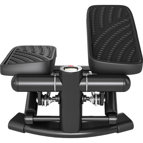 Stepper Twister 2 in 1 con Monitor LCD, Pedali Grandi e Antiscivolo, Capacità 100 kg, Nero