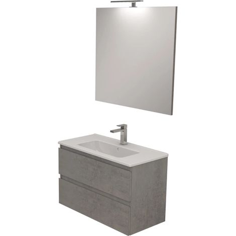mobile bagno "leonardo" cemento, 80 cm (1/4)
