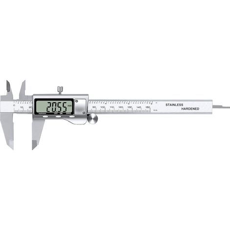Calibrador electrónico digital AIDUCHO de 150 mm de acero inoxidable con pantalla LCD extragrande y conversión de pulgadas a milímetros. (1/5)