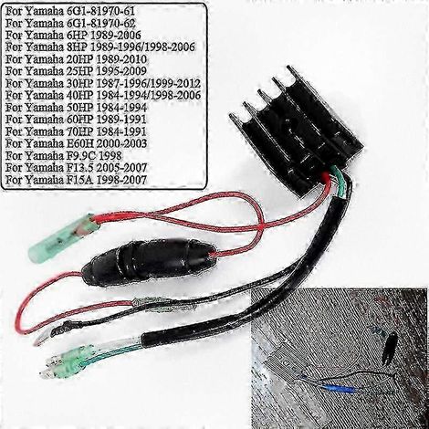 Regulator Rectifier Compatible With 6hp 8hp 20hp 25hp 30hp 40hp 50hp 60hp 70hp E60h F99c F135 F15a Models 6g1-81970-62 6g1-81970-61( ) (1/5)