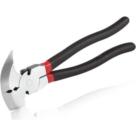27cm Pince de clôture Multi outils pour clôtures de barbelés Pince coupante pour clôture, extracteur de clous Pince coupante (1/5)