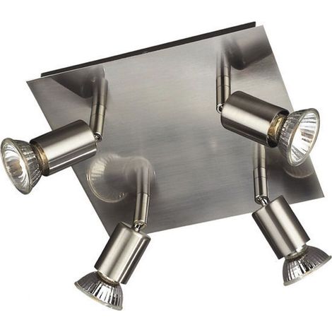 Spot de plafond Carrea 4 lumières en acier inoxydable - 5503417PN (1/3)