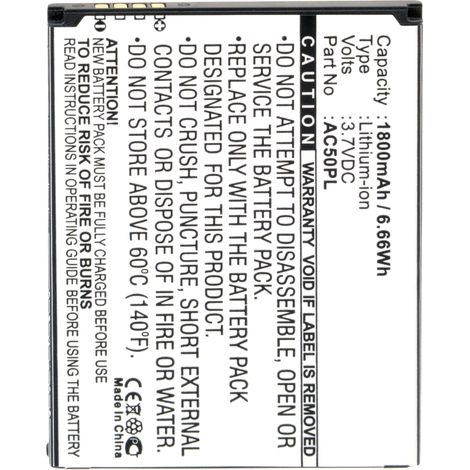 NX - Batterie téléphone, smartphone, GSM pour Archos 3.7V 1800mAh - AC50PLTBT5701 (1/3)