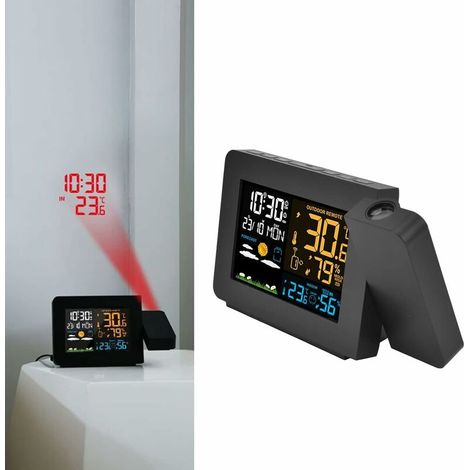 royaluxe -Thermomètre intéri extéri,hygromètre numérique sans fil, thermostat, température, humidité, transmission 60 m pour chambre, cave à vin, salle de fls, laboratoire, Transmission du thermom (1/5)