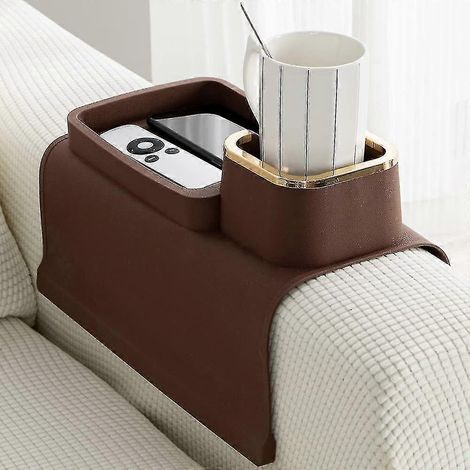 Plateau porte-gobelet pour canapé marron (1/5)