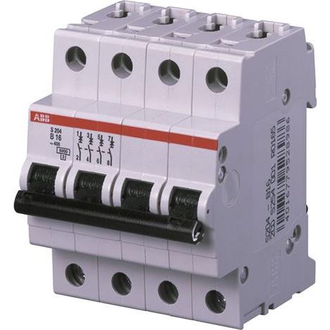Disjoncteur S204 4P 32A Courbe Z Raccordement à vis - 10KA (4Modules) 2CDS254001R0538 ABB 353516