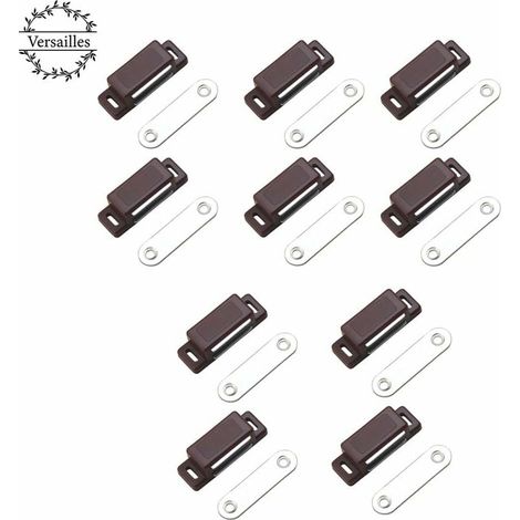 Ferme Porte Magnetique - Force De Maintien 4 Kg - Pour Armoire Tiroir Porte De Meuble - Lot De 10 (1/5)