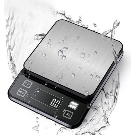 Balance de cuisine numérique étanche, précise, capacité 10 kg, précision 0,1 g, pour pesage alimentaire et usage domestique