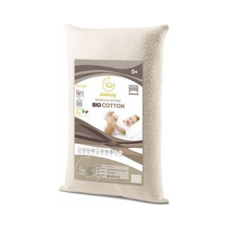Italbaby Bio-Baumwollkissen für Babybett 40x60x5 cm Schoko-Braun