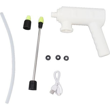 Elektrische Pflanzensprühdüse, batteriebetrieben, tragbarer automatischer Bewässerungskopf, USB-aufladbar, mit Sprührohr, für Haus und Garten B (1/5)
