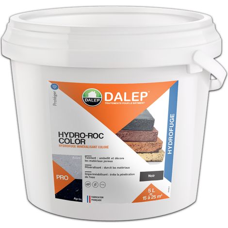 Hydrofuge Minéralisant Coloré HYDRO-ROC COLOR NOIR - Seau 5 L DALEP - 1.02.0028.03