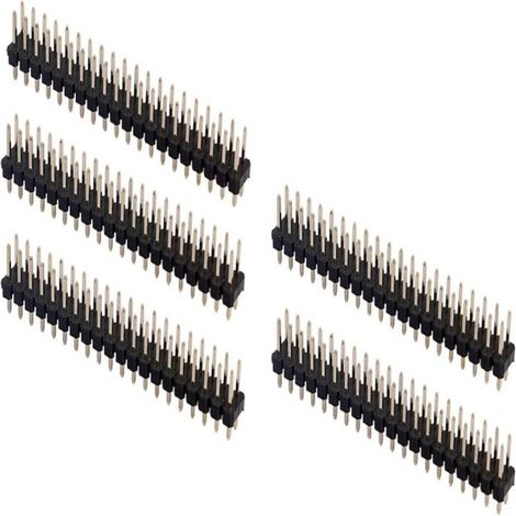 5 broches droites 2x20P, espacement de 2,54 mm, broches droites à double rangée pour multiprise (1/5)
