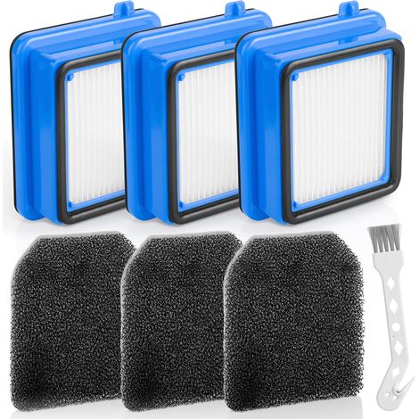Lot de 3 Filtres Aspirateur pour ASKW1 QX6 QX7 QX8-2 Kit de Rechange Filtres pour Aspirateurs 3 Filtres Pré-moteur 3 Filtres Hygiéniques 1 Brosse de Nettoyage (1/5)
