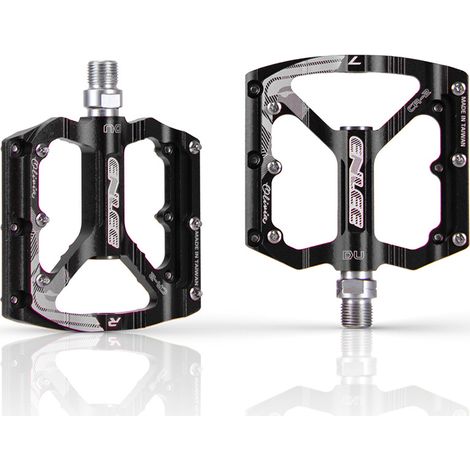 Jeu de 1 paire, accessoires vélo, pédales VTT, pédales SUFUL, pédales aluminium CNC, plaque de protection anti-oxydation 9/16 pouces, pour vélo de route. （noir）