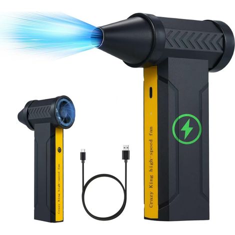 Soffiatore ad aria compressa/ventilatore turbo portatile, spray ad aria compressa da 160.000 giri/min con batteria da 10.000 mAh, spolverino ad aria compressa per la pulizia di PC, casa, auto