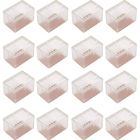 Pieds De Chaise - Protecteurs Antidérapants En Pvc Et Feutre - Pour Sol Dur Et Parquet - Lot De 16 Pièces (1/5)