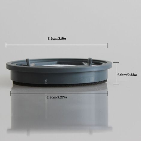 ABS-Kernfilter für Staubsauger, kompatibel mit den Modellen VC806 und VC812, Abmessungen 8,9 x 8,9 x 1,5 cm, leicht auszutauschen