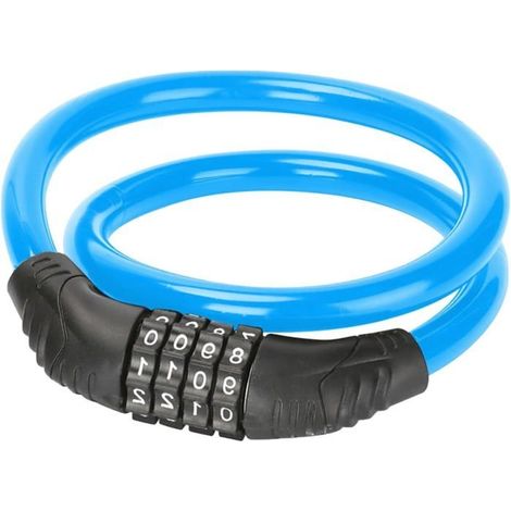 Antivol VéloAntivol Remorque Attelée,Antivol Velo Code à 4 Chiffres avec Réinitialisable,Pour bicyclettes (Bleu) (1/5)