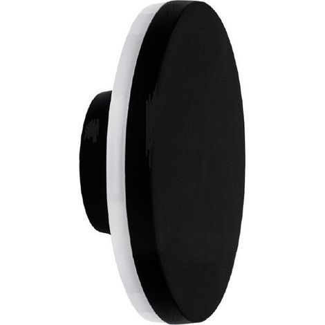 Wisdom - Applique Esterno 12w Nera Tonda Slim Ip65 Alluminio Luce Naturale 4000k Xc-9286 - (1/5)