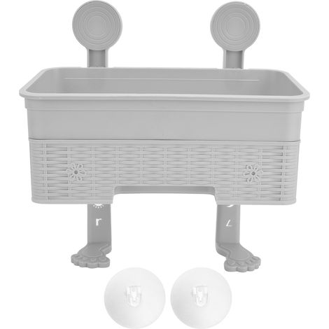 Etagere Salle De Bain - Support Papier Toilette Double Couche Sans Perçage En Pp Gris Pour Cuisine Et Douche - 1 Pièce (1/5)