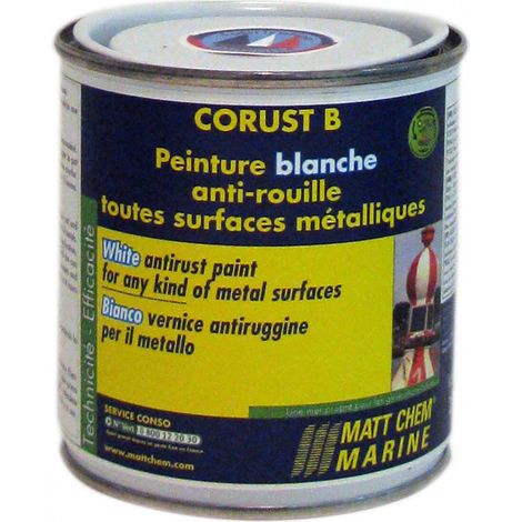 Peinture brillante anti-rouille - MATT CHEM - noir - 250 ml (1/2)