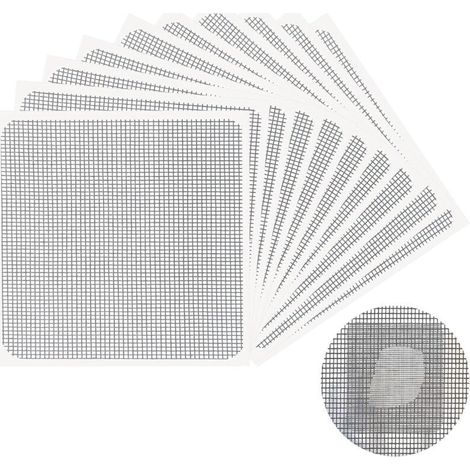 Kit de Réparation Moustiquaire, 10 Pièces Ruban Adhesif Reparation Moustiquaire, Patch Repare Moustiquaire Réparation de Fenêtre, Ruban de Réparation de Moustiquaire en Fibre de Verre pour Réparer (1/5)
