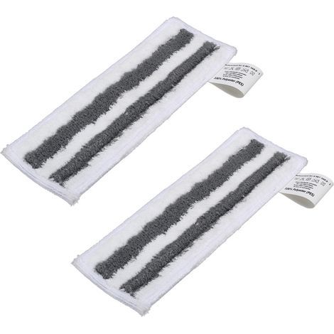 Lingette pour Nettoyeur Vapeur Karcher Easyfix SC2 SC3 SC4 SC5 Chiffons Serpillières Bonnettes en Microfibre pour Karcher Easyfix SC Série (rayure grise 2pcs) (1/5)