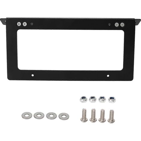 Schwarzer Kennzeichenhalter aus Aluminium für Ford Bronco 2021-2022, Montagerahmen für die vordere Stoßstange, robuste Ausführung, direkter Ersatz, Montagesatz inklusive. (1/5)