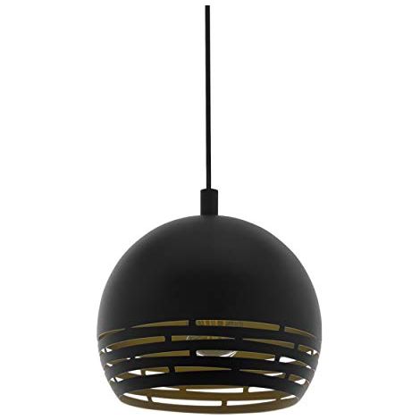Eglo CAMASTRA Lampada a Sospensione, in Acciaio, Nero/oro (1/4)