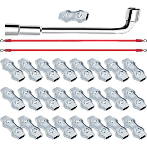 Connecteur pour corde poly de clôture Kit Connecteur Corde Électrique M5 (1/5)