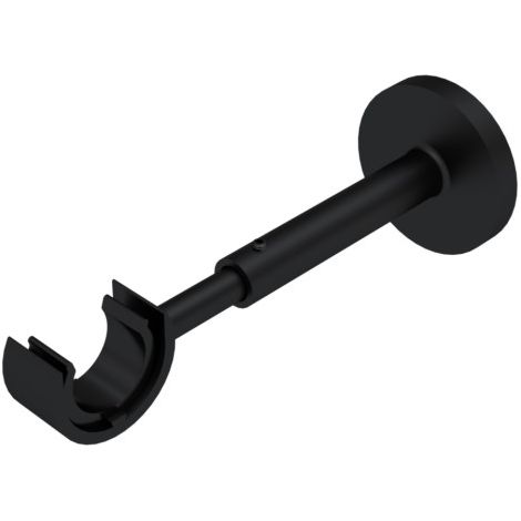 Lot de 2 supports muraux extensibles 110-160cm - à visser pour tringle à rideaux D20 - Kit de 2 supports déportés - Noir