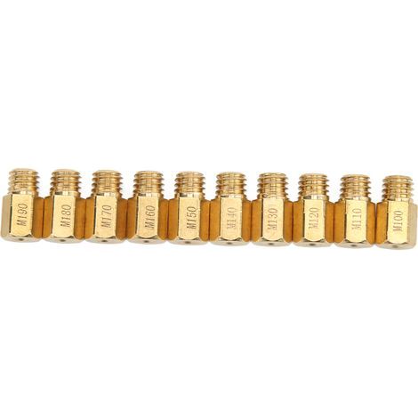 5,2 x 0,75 mm Hauptdüse aus Metall für Vergaser, Ersatzgewinde für Mikuni VM TM TMX Vergaser, 10 Stück/Set (1/5)