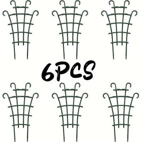 Lot de 6 mini supports pour plantes grimpantes, treillis, treillis pour légumes et fleurs, support pour pots de fleurs, cages décoratives pour plantes de jardin (1/5)