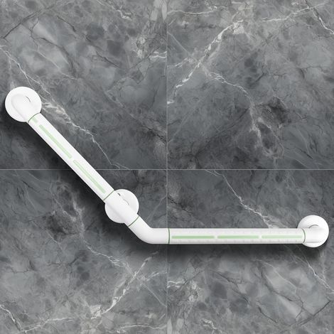 135° Barre D'appui Douche 45 x 45 cm Poignée de Baignoires acier inoxydable Antidérapante pour Personnes Âgées Avec Fluorescence pour Handicapés Salle de Bain,WC (1/5)